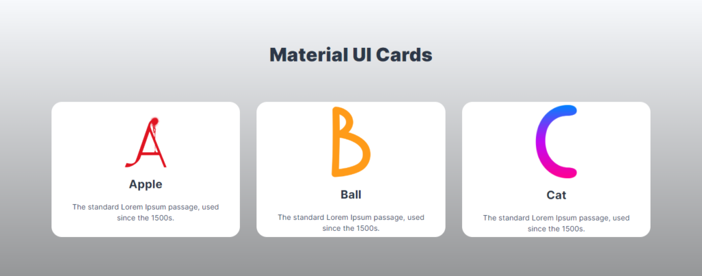 Material-UI Cards