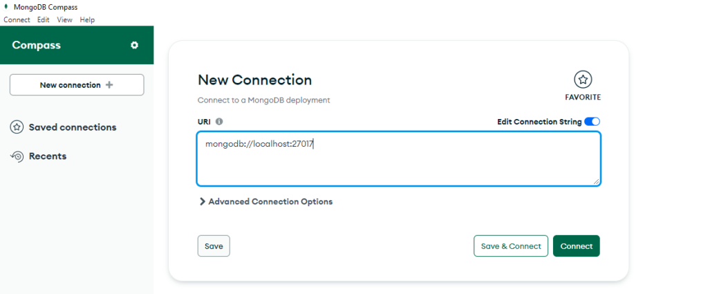 Connect to Your MongoDB Server-GUI